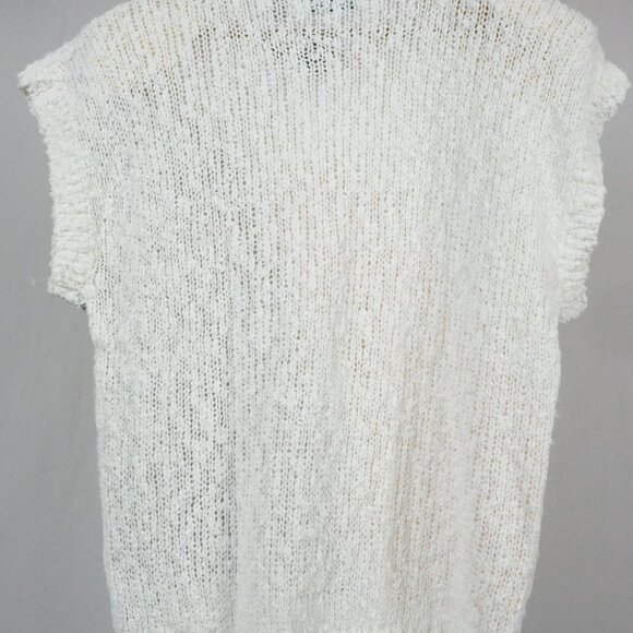 Shenanigans Woman's Large Square Chunky Knit Floral Short Sleeve Vintage NWT! - Picture 4 of 7